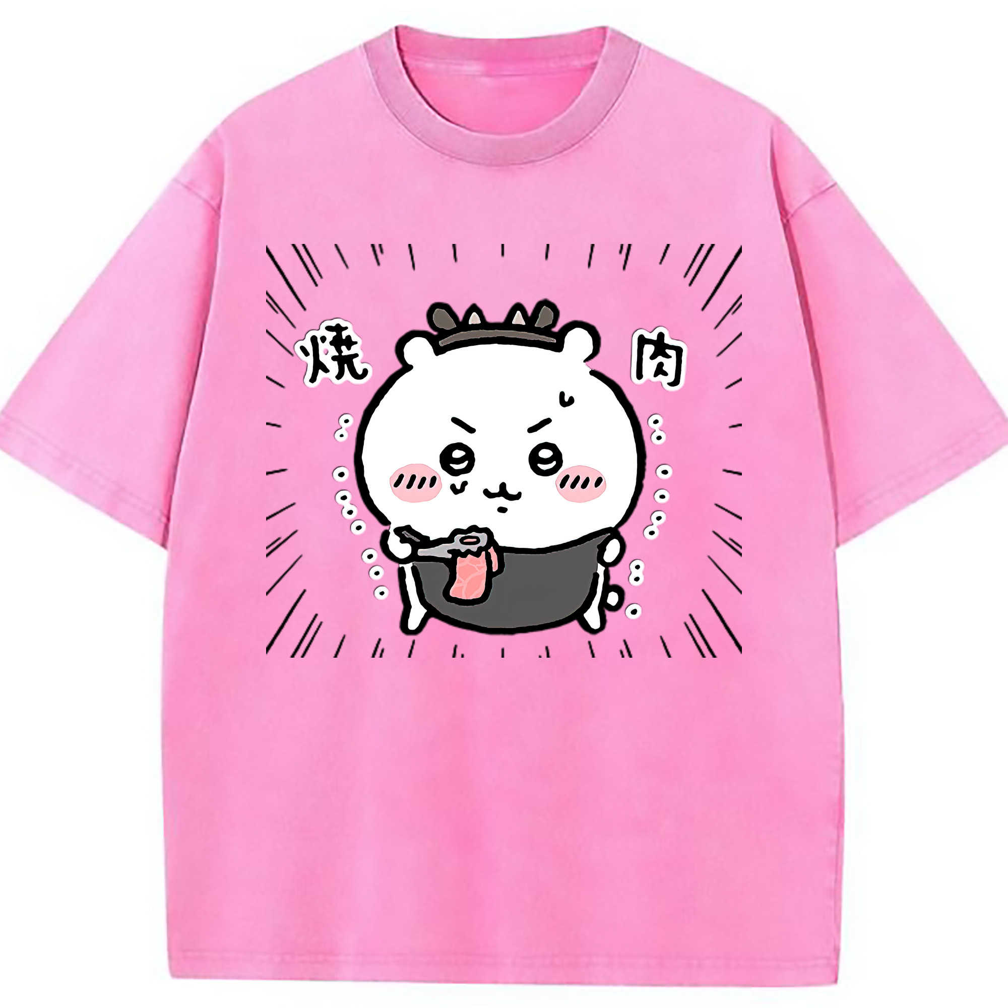 （画像用） ちいかわ ちいかわ Chii-kawa chiikawa 綿100% ヴィンテージ風 半袖Tシャツ（フロントプリント）